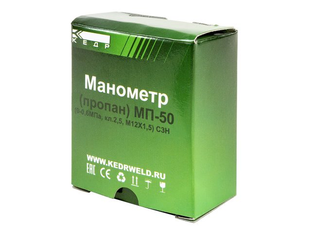 Манометр КЕДР ТМ2 Пропан, (0-0,6 МПа, кл.2,5, М12Х1,5) С3Н8-У Фото 2